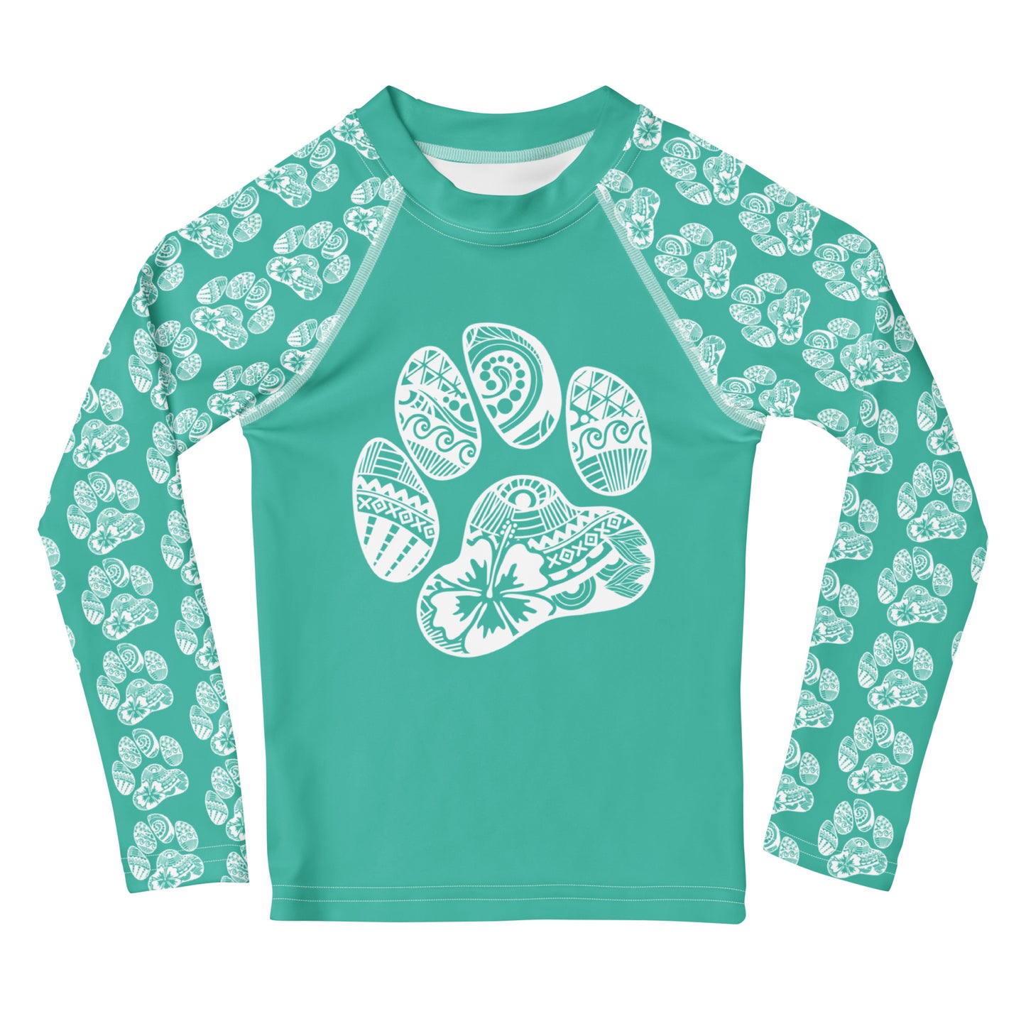 Kids Paw Print Rash Guard