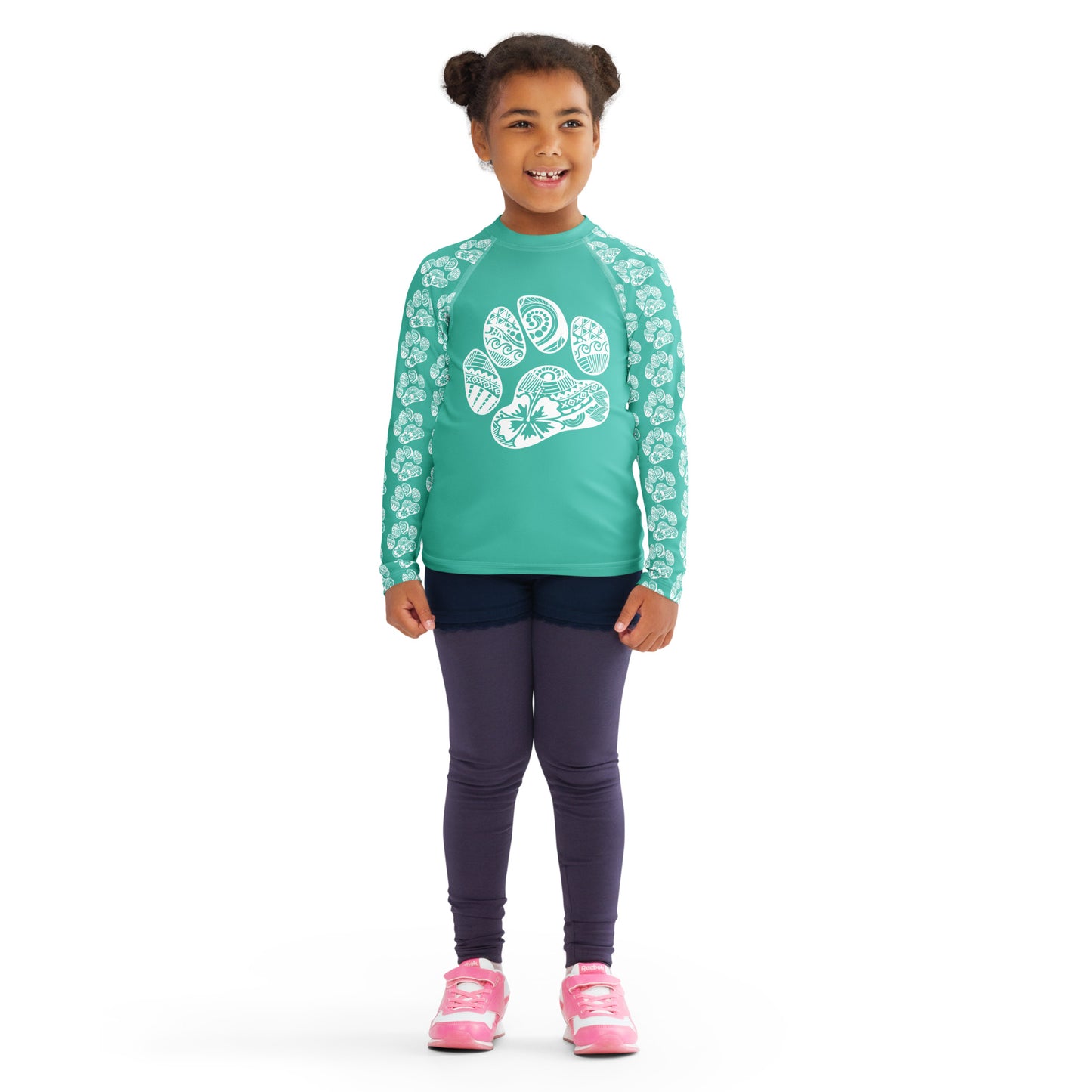 Kids Paw Print Rash Guard