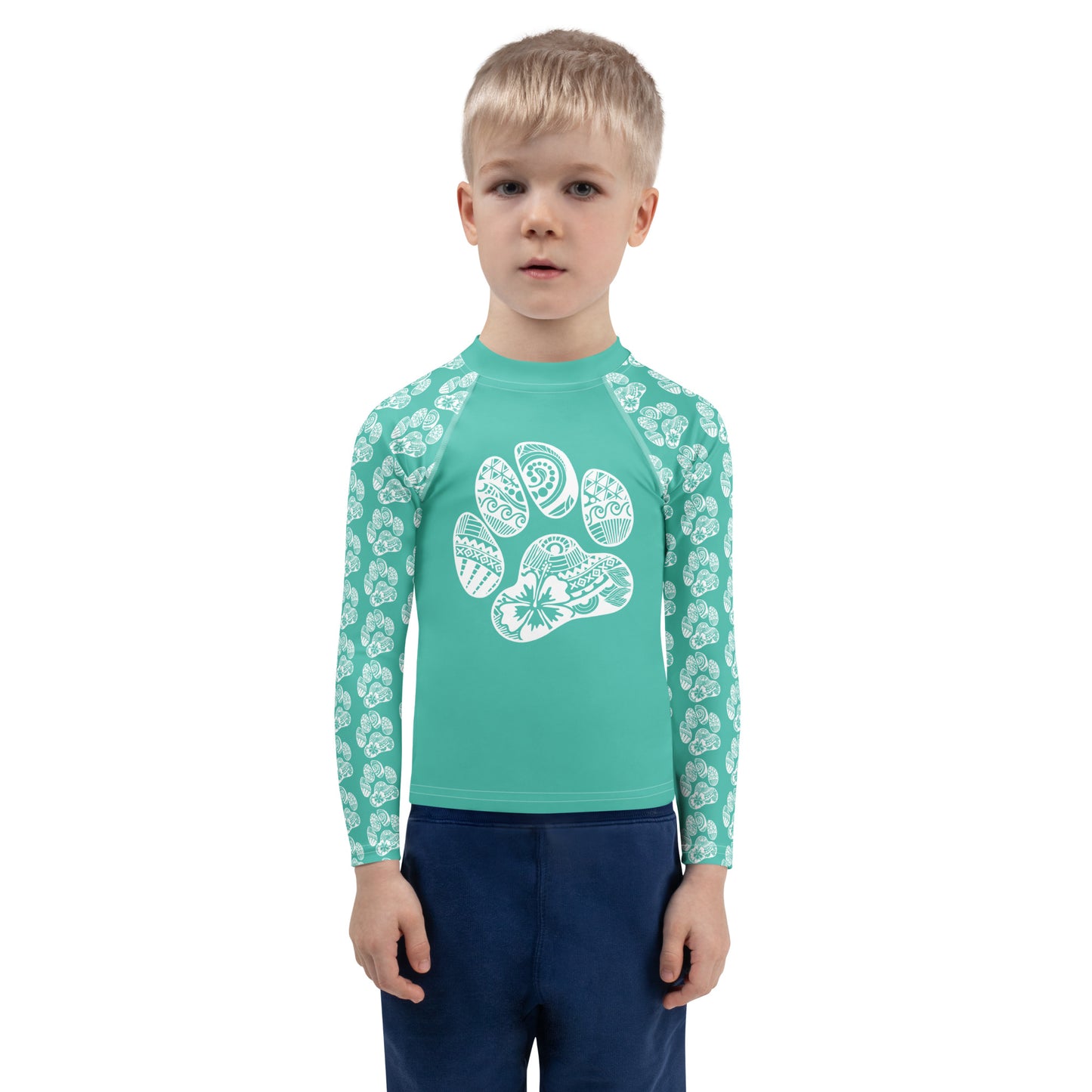 Kids Paw Print Rash Guard