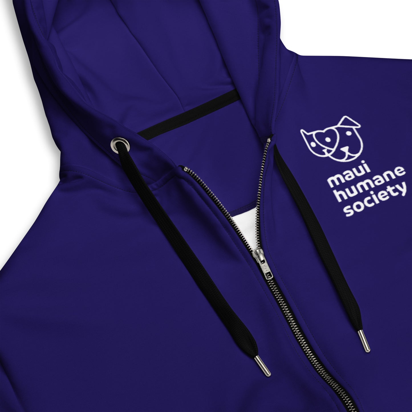 Paw Print Unisex Zip Hoodie - Blue