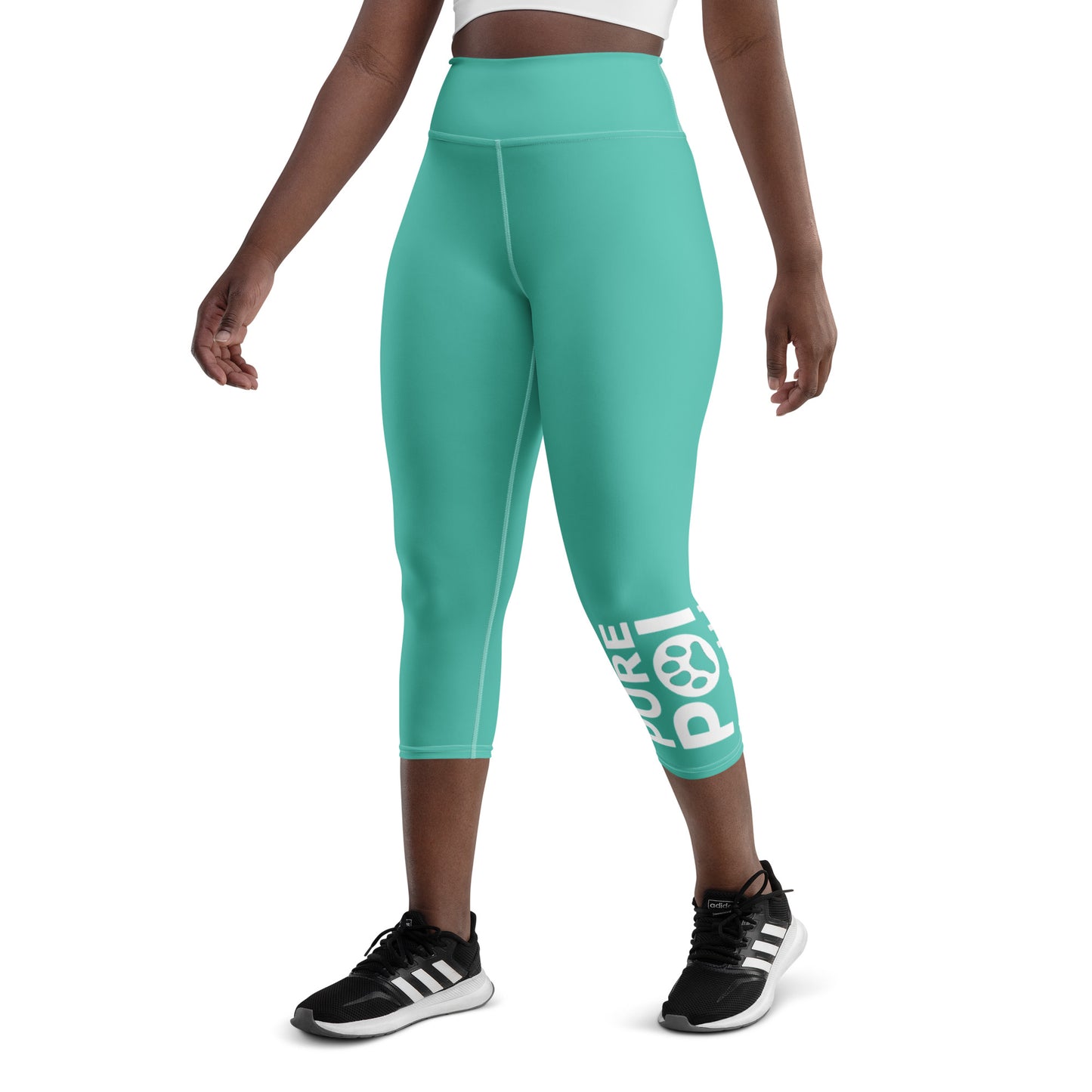Pure Poi Yoga Capri Leggings - Aqua
