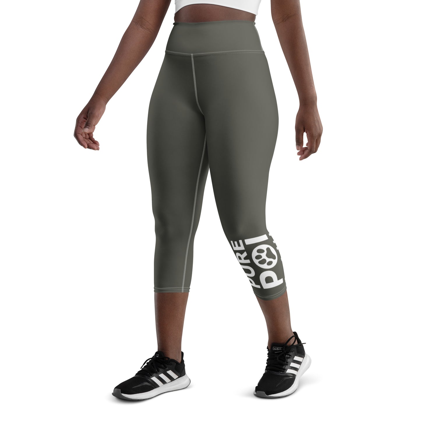 Pure Poi Yoga Capri Leggings - Gray