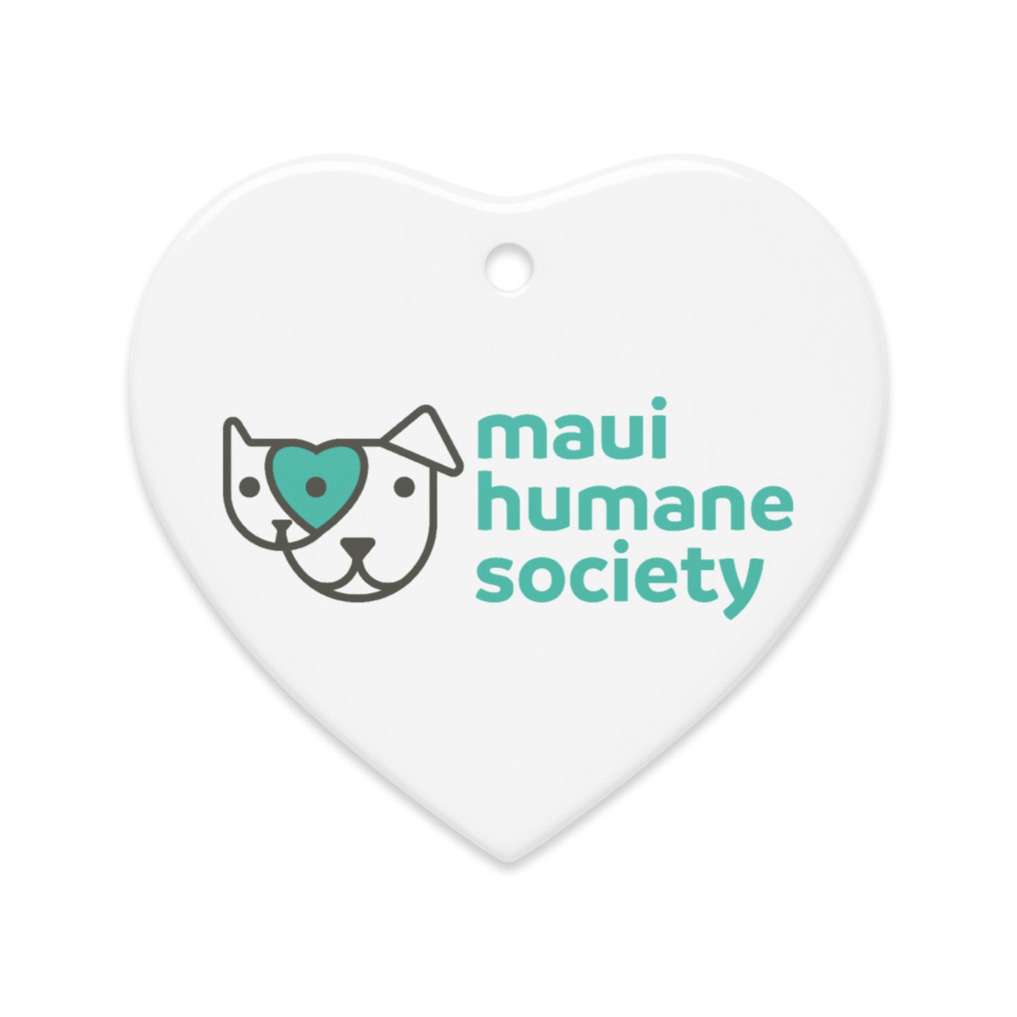 Double-sided MHS Ceramic Heart Ornament