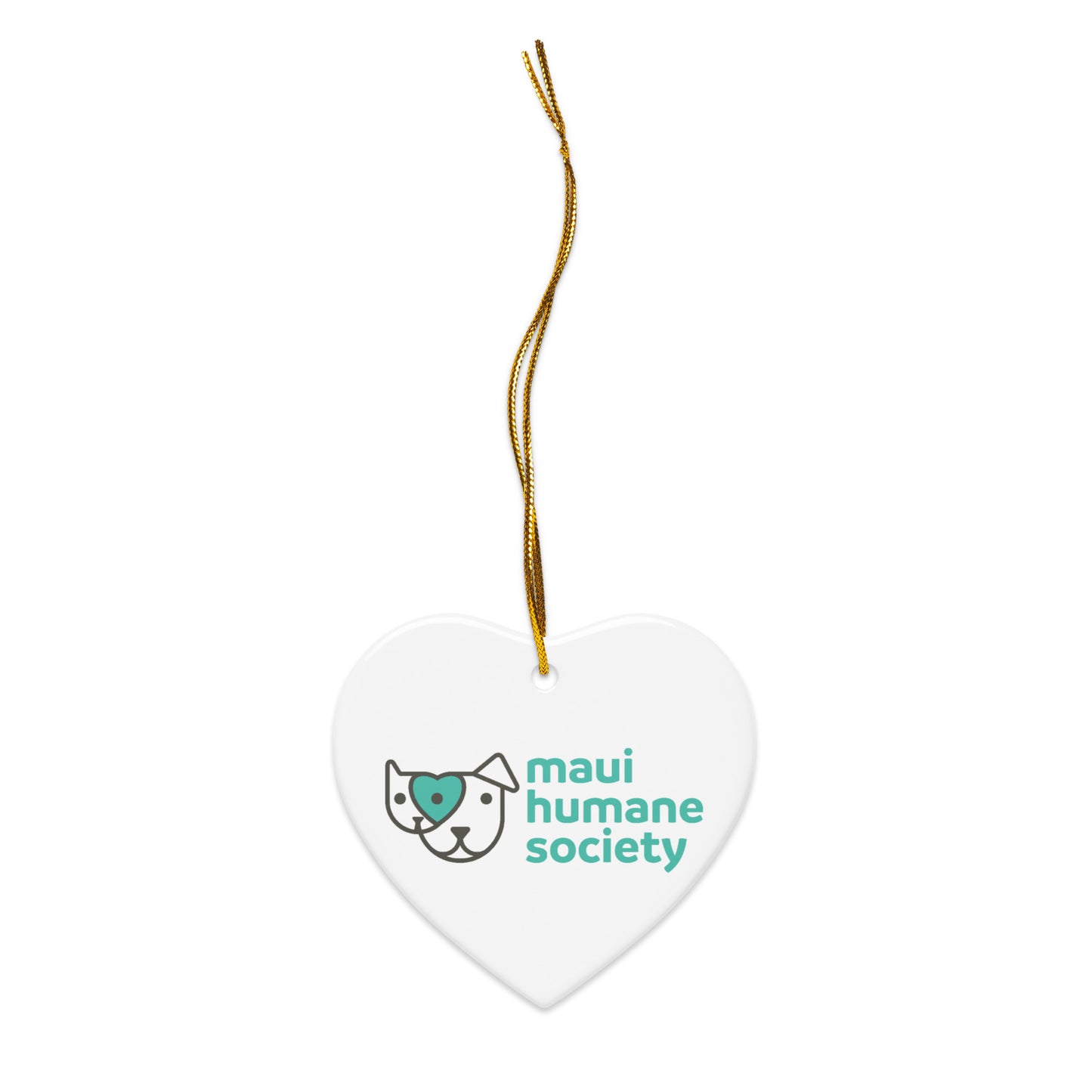 Double-sided MHS Ceramic Heart Ornament