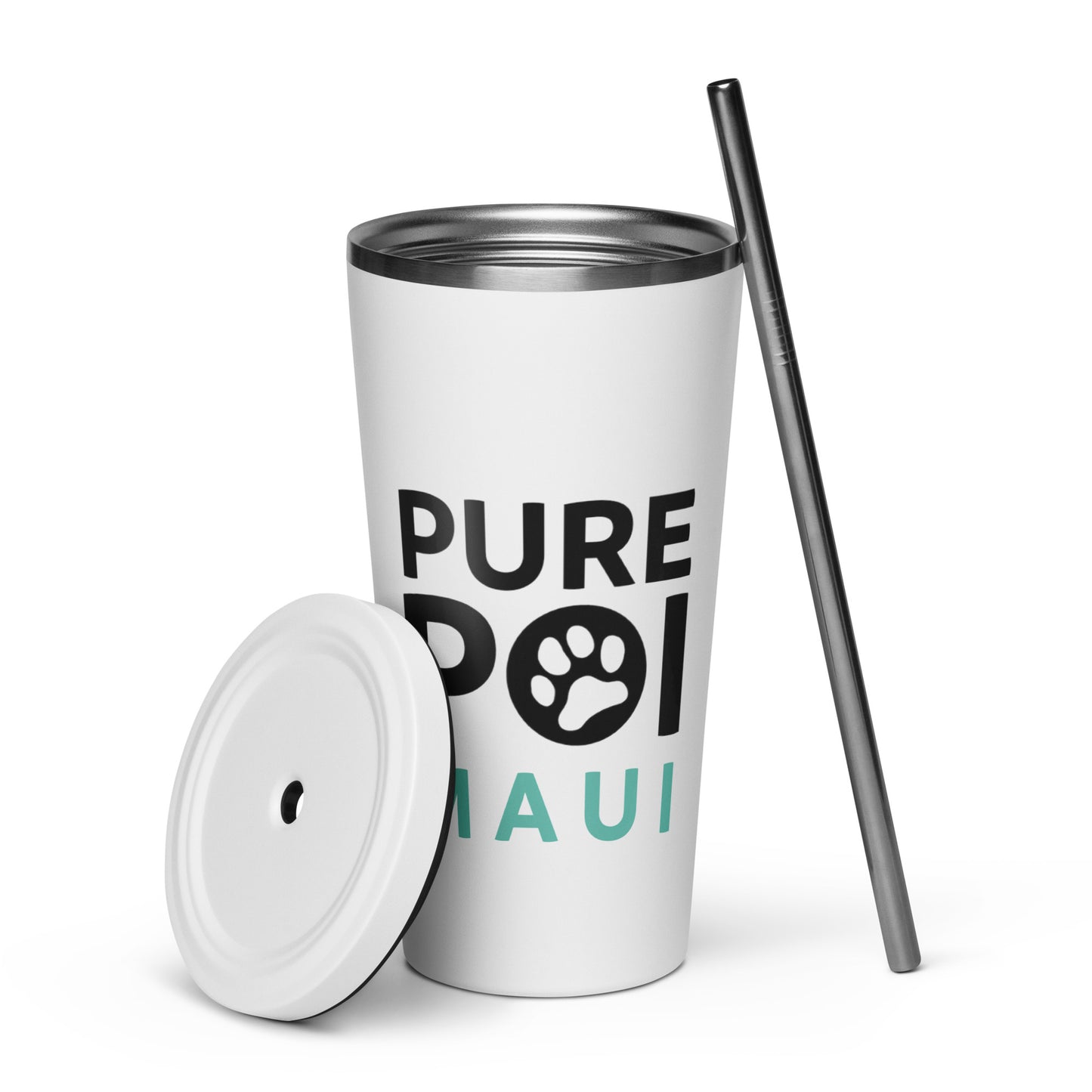 Pure Poi Insulated Tumbler with Straw