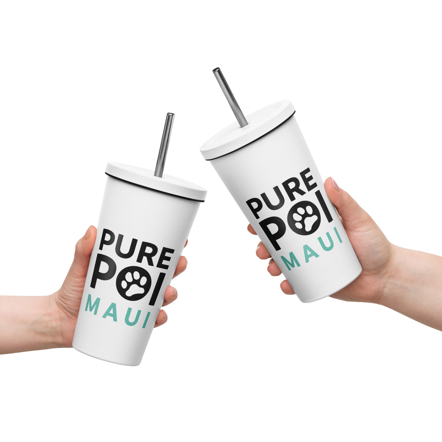 Pure Poi Insulated Tumbler with Straw