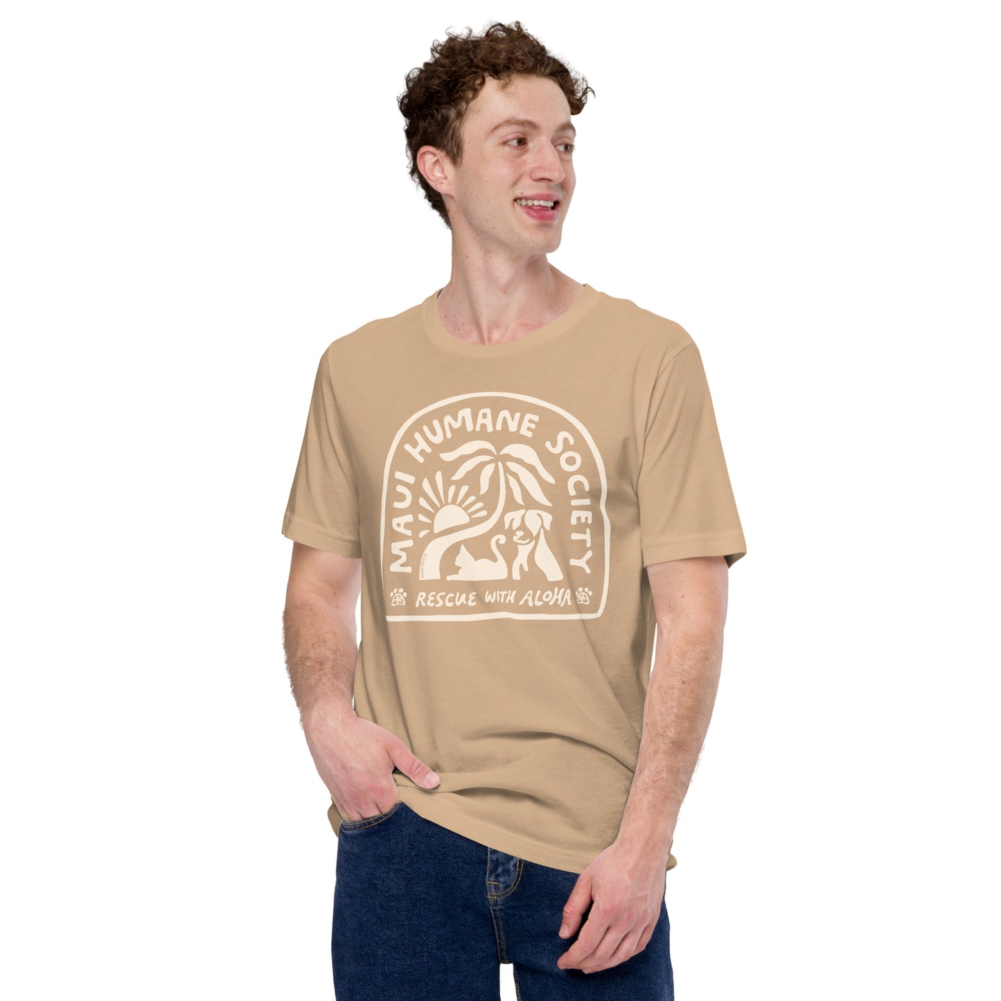 "Rescue with Aloha" Arch Tee – Maui Humane Society x Sarcreate