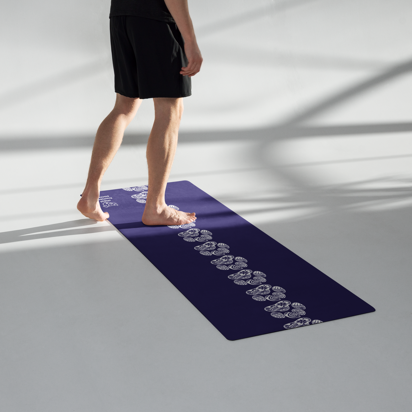 Paw Print Yoga Mat - Blue