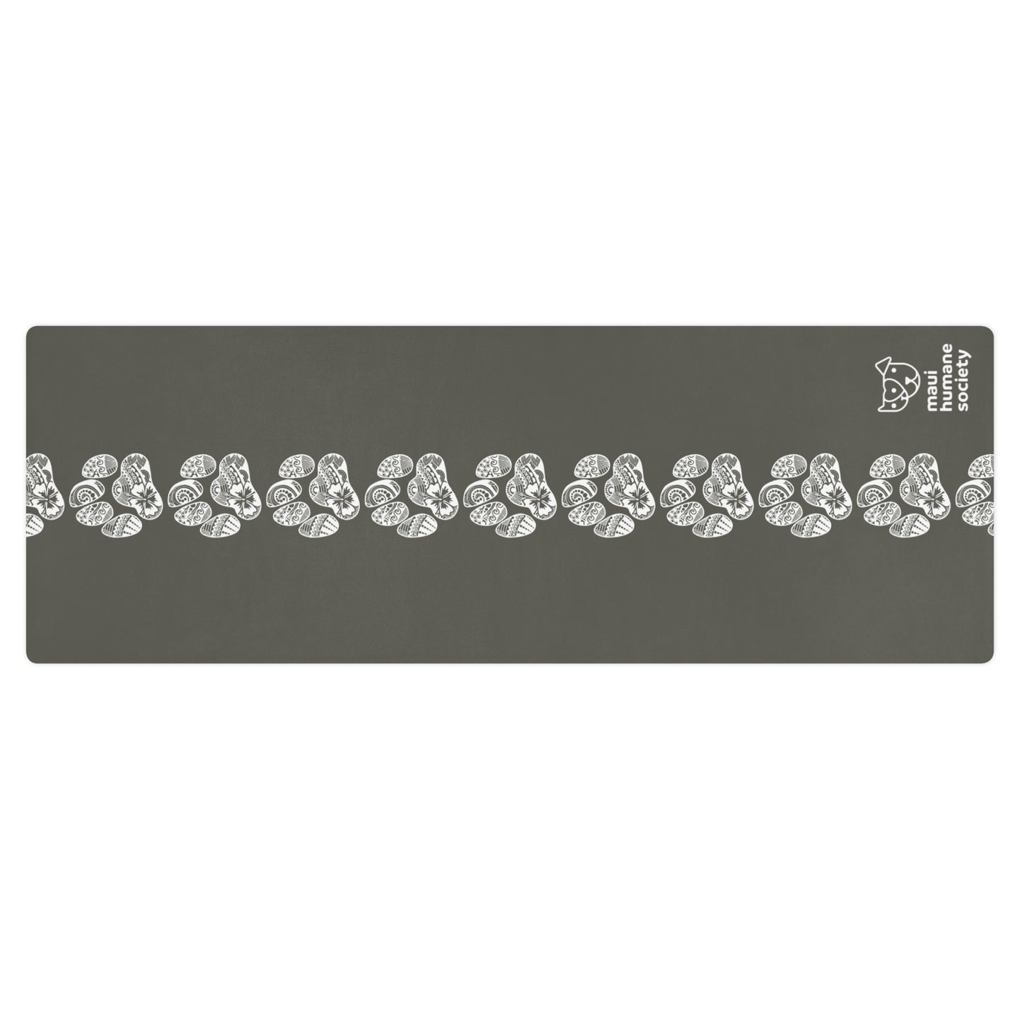 Paw Print Yoga Mat - Gray
