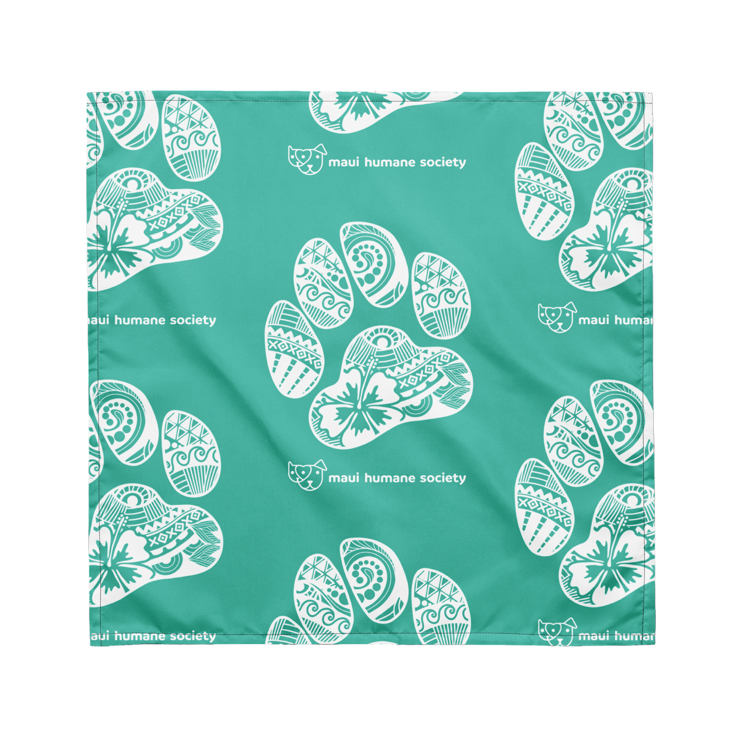 Paw Print Bandana - Aqua
