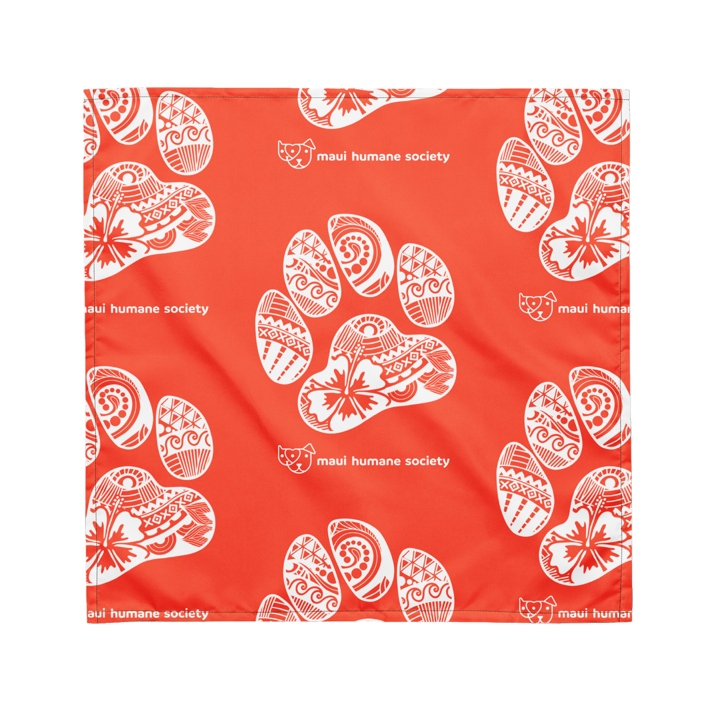 Paw Print Bandana - Orange