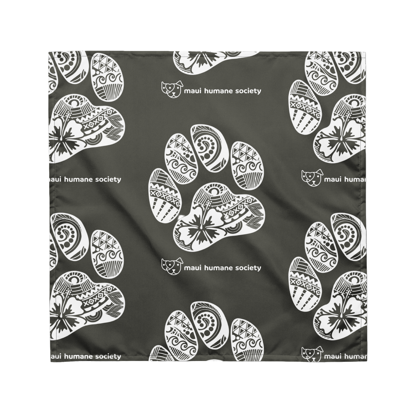 Paw Print Bandana - Gray