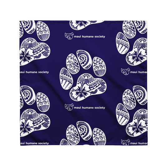 Paw Print Bandana - Blue