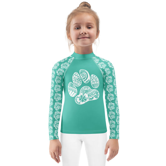 Kids Paw Print Rash Guard