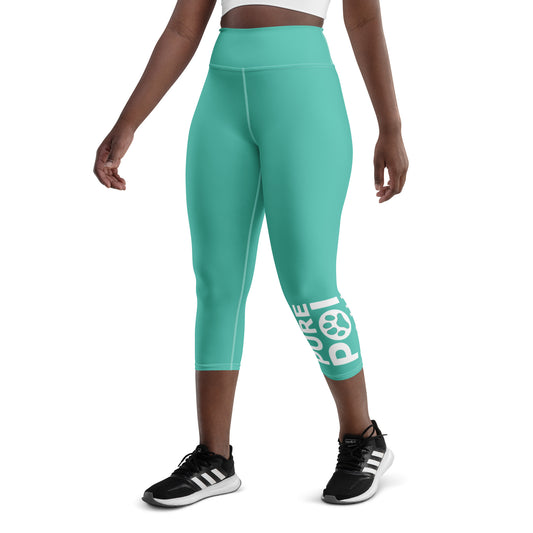 Pure Poi Yoga Capri Leggings - Aqua