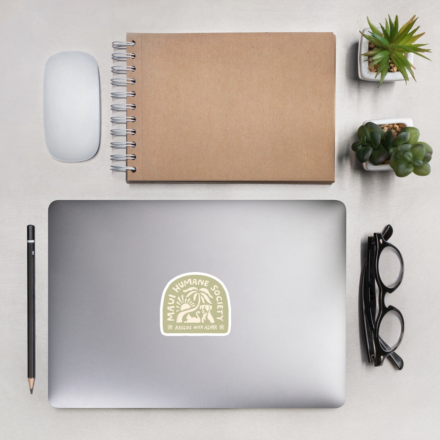 "Rescue with Aloha" Arch Sticker – Maui Humane Society x Sarcreate