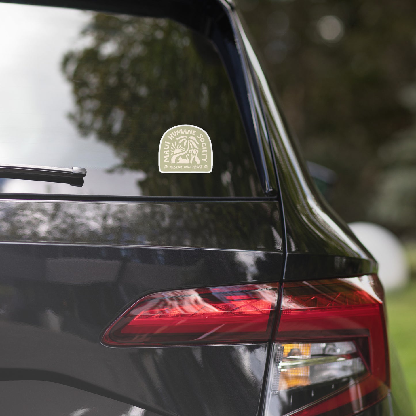 "Rescue with Aloha" Arch Sticker – Maui Humane Society x Sarcreate