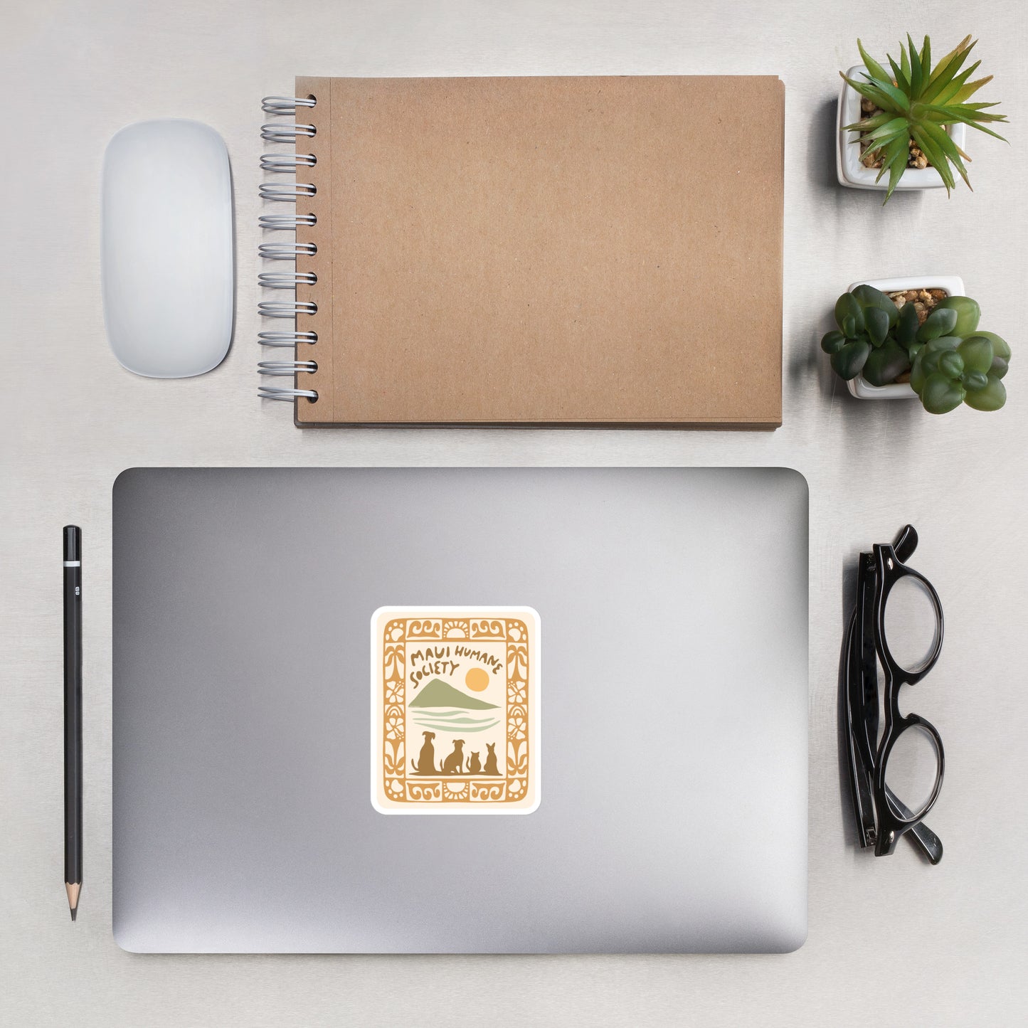 "Rescue with Aloha" Kiss-Cut Sticker – Maui Humane Society x Sarcreate