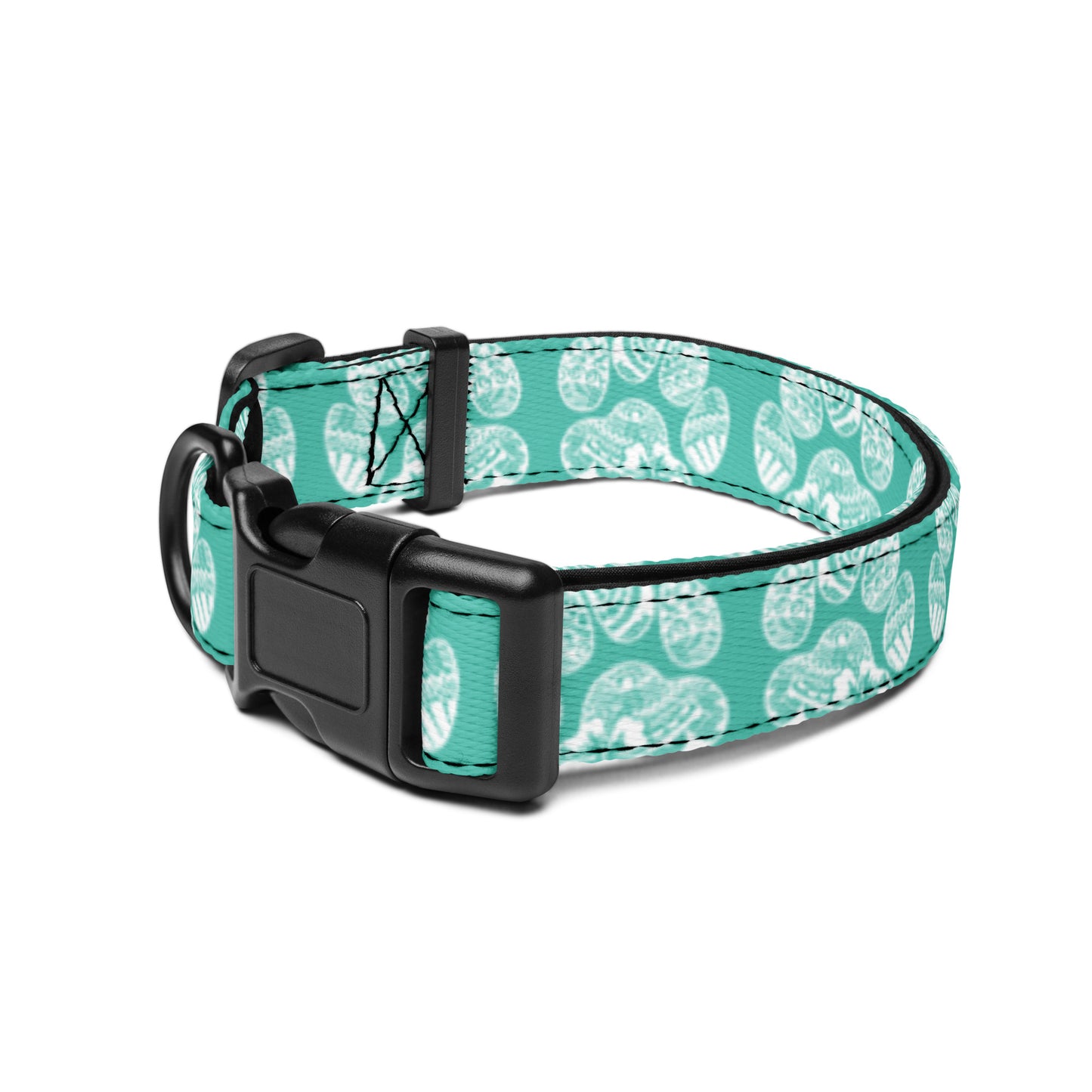 Paw Print Collar Aqua
