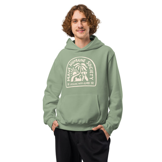 "Rescue with Aloha" Oversized Heavyweight Hoodie – Maui Humane Society x Sarcreates
