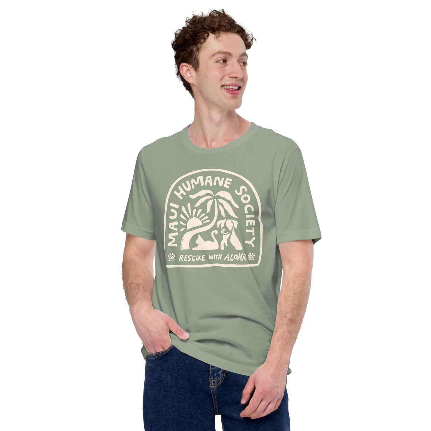 "Rescue with Aloha" Arch Tee – Maui Humane Society x Sarcreate