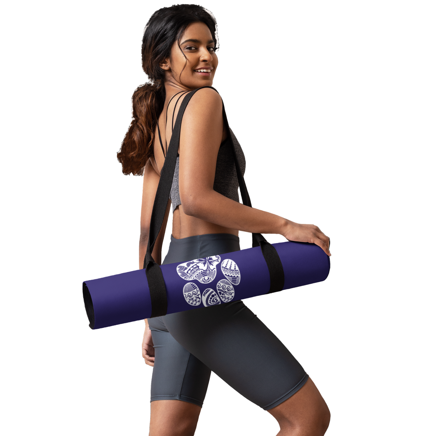 Paw Print Yoga Mat - Blue