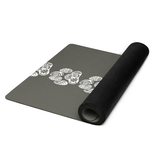 Paw Print Yoga Mat - Gray