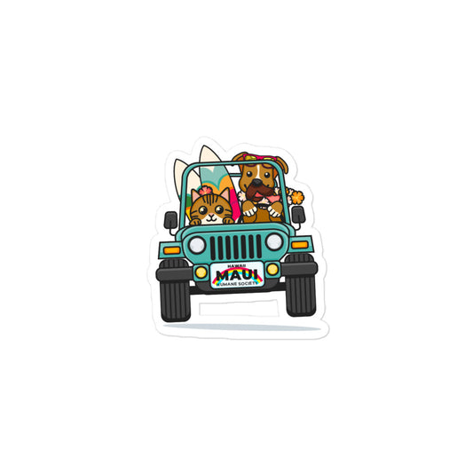 Surf's Up, Paws Out Sticker