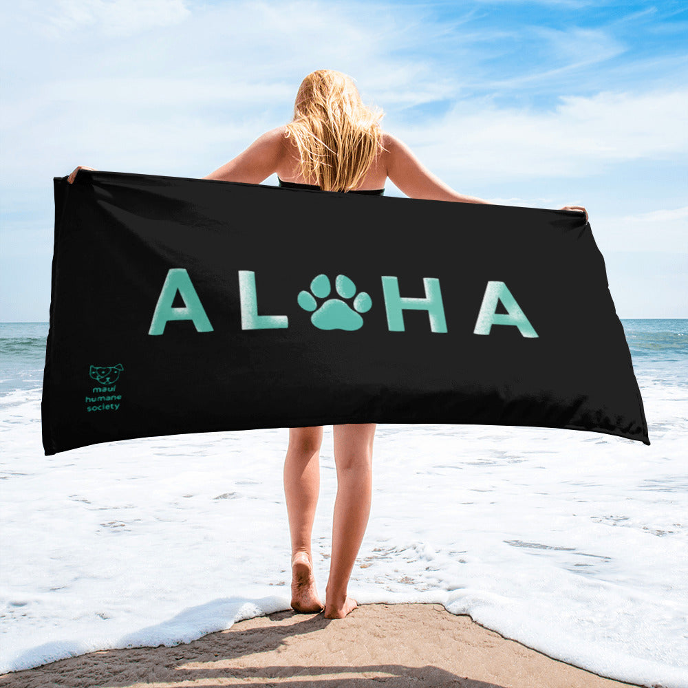 Paw print beach towel sale