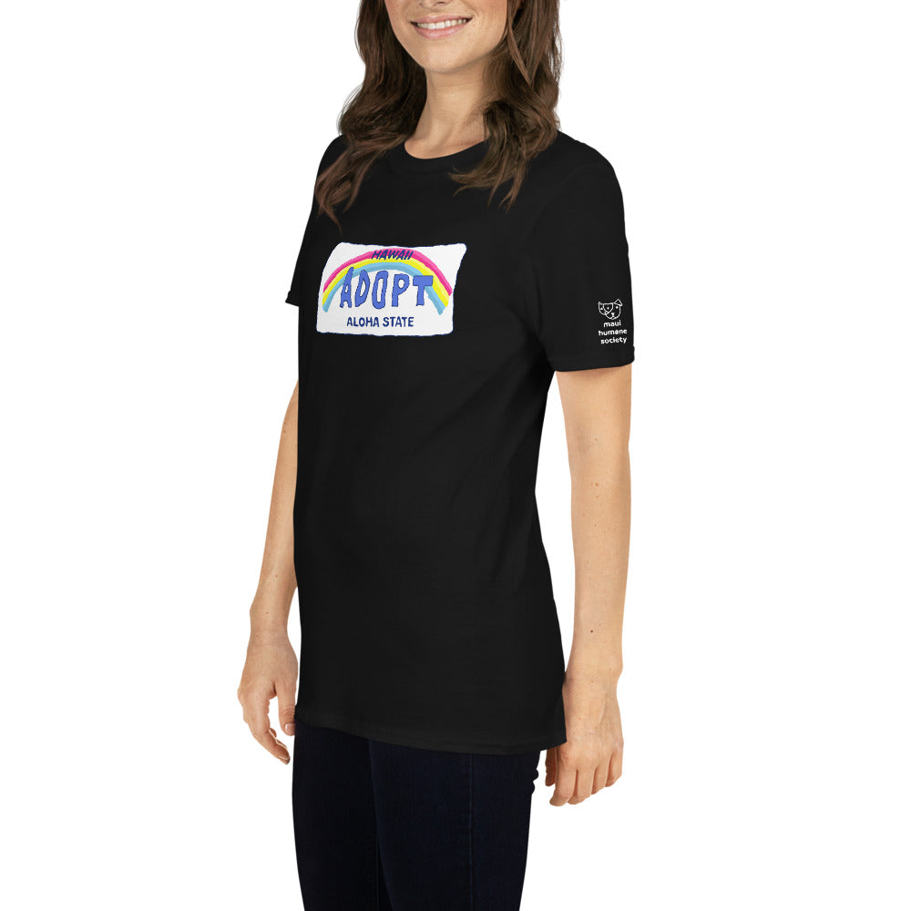 ADOPT Aloha State Plate Unisex T-Shirt ( Black / Navy / Dark Grey)